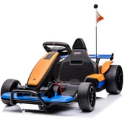 24V Go Kart for Kids, Licensed Mclaren Battery Powered Ride on Car with Safety Belt, Drift Ride on Toy for 6-12 Years Old Boy Girl, Bluetooth Function, LED Lights