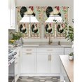 thumbnail image 4 of Vintage Rooster Swag Curtains for Living Room/Bedroom Windows, Watercolor Animals Spring Flower Kitchen Curtains and Valances Set 36 Inch Length, Light Filtering Swags Valance Curtain Panels, 4 of 5