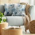 thumbnail image 5 of Ambesonne Winter Blue Throw Pillow Cover 2 Pack, Frosty Flowers Leopard, 24", Slate Blue Pale Tan and White, 5 of 7