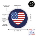 thumbnail image 2 of Koyal Wholesale 4th Of July Patriotic Stickers, Heart American Flag, Party Favors, Memorial, Veterans Day, Pack-40, 2 of 5