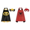 Spiderman & Wolverine Costumes - 2 Capes, 2 Masks with Gift Box by Superheroes