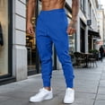 thumbnail image 4 of Havenx Baggy Sweatpants for Men Tapered Legs Drawstring Pants with Pockets Elastic Waist Open Bottom Sweatpants Athletic Comfy Y2k Fall Winter Loose Fit Streetwear,Blue 2XL, 4 of 7