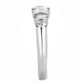 thumbnail image 4 of High polished (no plating) Stainless Steel Ring with AAA Grade CZ in Clear for Women Clear Stone Color Style TK3697 Size 7, 4 of 5