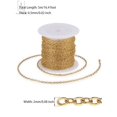 thumbnail image 4 of Gustave 16.4 Feet Stainless Steel Link Cable Chain 5 Meter Necklace Chains for Men Women Jewelry Chain DIY Making Bracelets Crafting, Gold, 4 of 9