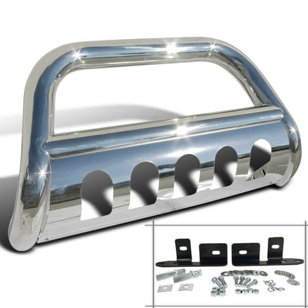 Suburban Grill Guard Spec-D Tuning For 1999-2007 Chevy Silverado Sierra 2000-2006 Suburban Tahoe S/S Bull Bar Grill Guard Chrome 1999 2000 2001 2002 2003 2004 2005 2006 2007 ()