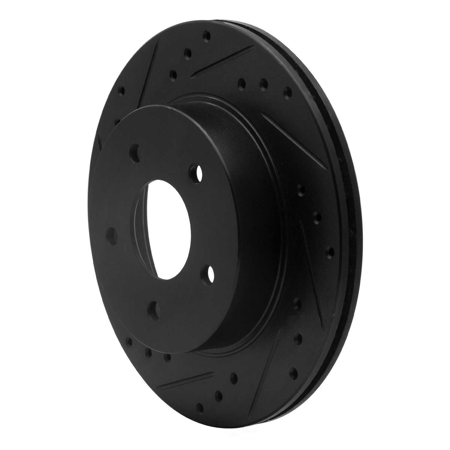 Dynamic Friction Company 633-67026L DFC Brake Rotor - Drilled And Slotted - Black