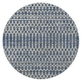 thumbnail image 2 of JONATHAN Y SANTA MONICA 8' Round Area Rug, Ourika Moroccan Geometric Textured Weave - Navy/Beige, SMB108K-8R, 2 of 7