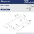 thumbnail image 5 of DreamLine DTP-1132602 TilePrime 32" D x 60" W x 3" H Single Threshold Shower Base, Right Drain, 5 of 5
