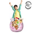 thumbnail image 3 of Garden Art Storage Toy Bag Chair, Pastel Colored Line Art Pattern Flourishing Wildflowers with Foliage, Stuffed Animal Organizer Washable Bag, Large Size, Pink and Pale Pink, by Ambesonne, 3 of 3