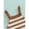 thumbnail image 5 of Franhais Baby Boy Girls Suspender Jumpsuit Casual Striped Newborn Infant Sleeveless Knitted Romper, 5 of 9