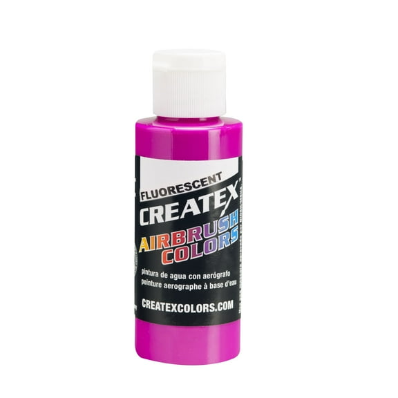 Createx Airbrush Color, Fluorescent, 2 oz., Raspberry