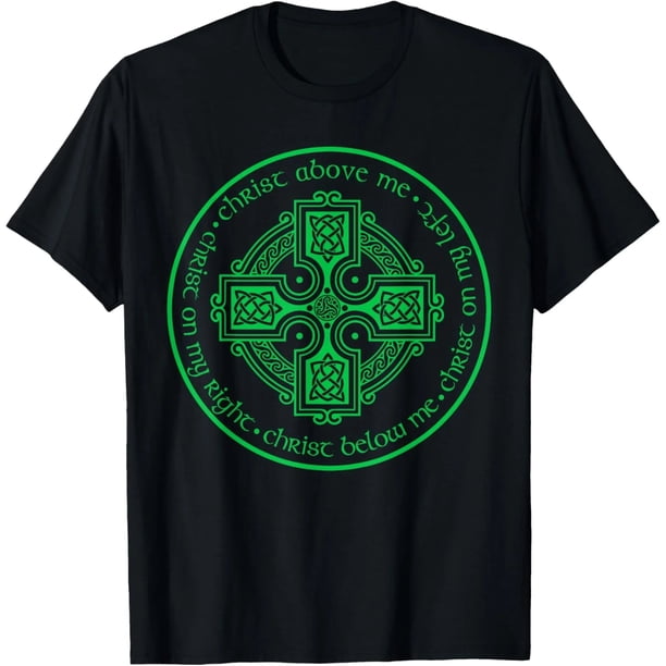 Playera de Mujer con Cruz Irlandesa y Oración Lorica de San Patricio
