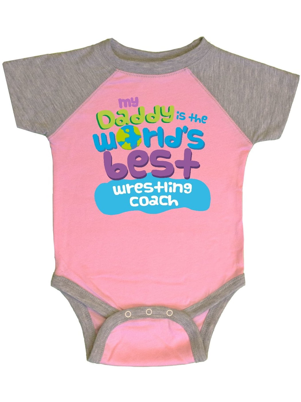 Inktastic My Daddy Is The World/'s Best Wrestling Coach Infant Creeper Child/'s