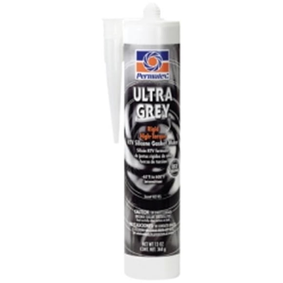 Permatex PTX82195 Ultra Grey Rigid High-Torque RTV Silicone Gasket Maker, 13 oz Cartridge - Case of 6