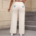 thumbnail image 3 of YDLCAFD Women's 90s Vintage High Rise Bootcut Jeans Star Patch Stretch Slim Spliced ​​Wide Leg Denim Pants S, 3 of 8