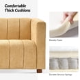 thumbnail image 5 of 3-Seater Modern Sofa with Removable Throw Pillows Chenille Fabric Couch for Living Room Camel, 5 of 7