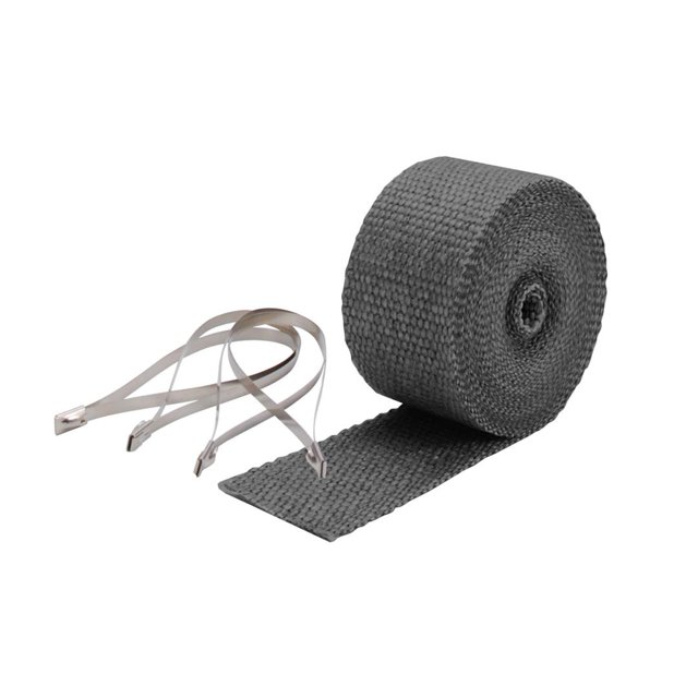 Design Engineering Exhaust System Wrap 10119 25 Foot Roll; 2 Inch Width; Black; Glass Fiber; With Four 8 Inch Stainless Steel Locking Ties