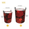 thumbnail image 3 of LNWH Laundry Basket, Red Pomegranate Print Art Pattern Foldable Laundry Hamper with Handles Waterproof, Small Size, 3 of 8