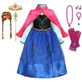 thumbnail image 5 of Girls Snow Queen Elsa Anna Princess Dress Kids Party Gown Clothing Children Cosplay Frozen Halloween Carnival Birthday Costume, 5 of 5