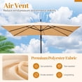 thumbnail image 7 of Gymax 8 x 8 FT Offset Cantilever Patio Umbrella Square Hanging Outdoor Market Umbrella Outdoor Beige, 7 of 7