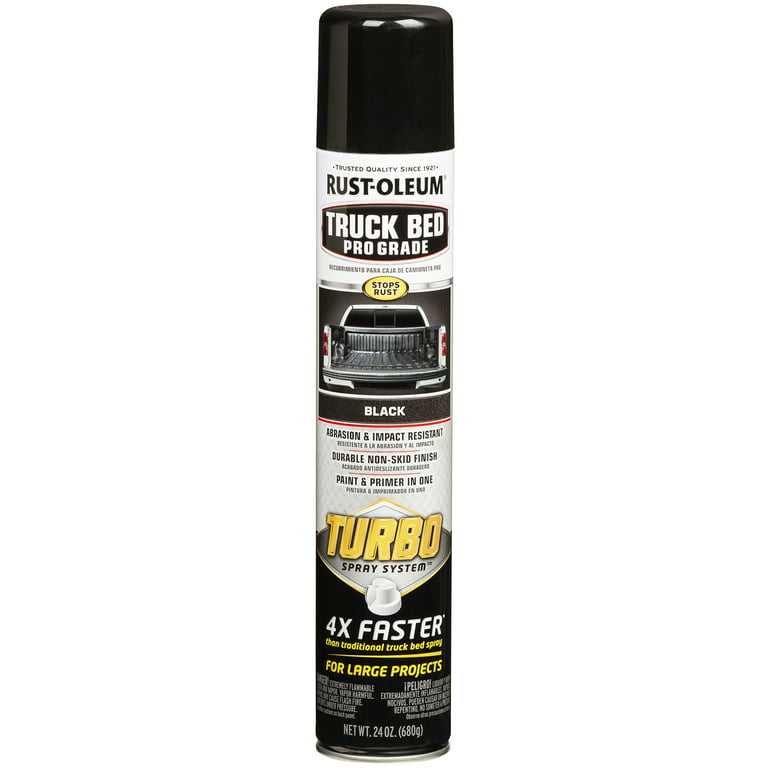 Rust-Oleum 376298 Stops Rust Turbo Spray System Spray Paint, 24 Oz, Flat  Black