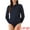 Navy Blue, variant on Leotard Shirt Collared Button Down Long Sleeves Bodysuit S Red