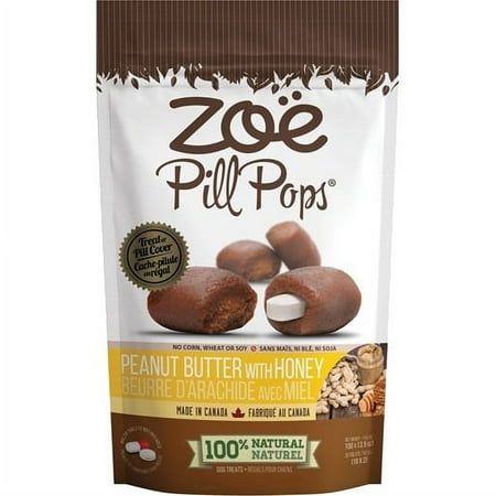 UPC: 0022517920497 | Zoe Pill Pops All Natural Dog Treats for Giving Medication Peanut Butter with Honey