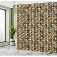 thumbnail image 4 of Ambesonne Abstract Shower Curtain, Polka Dots Hipster Fun Art, 69"Wx70"L, Sepia Apricot, 4 of 4
