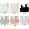 thumbnail image 2 of Fashion Undershirt Kids Underwear Camisole Teens Vest Girls Tank Top Training Bra Teenage Sport Bra PINK L, 2 of 8