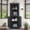 Black, variant on Newest Tall Corner Floor Cabinet with Doors and Shelves (28.3" x 69.4" x 15.4"), Black