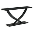 thumbnail image 3 of EUROCO 57" Longer Console Table, Rustic Entryway Table with Solid Wood Cross-Leg,Narrow Wood Sofa Table Foyer Table for Entrance, Living Room,Black, 3 of 7