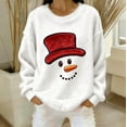 thumbnail image 4 of Womens Christmas Sweatshirt Flannel Long Sleeve Crewneck Tops Pullover Shirts, 4 of 5
