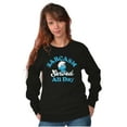 thumbnail image 4 of Grouchy Smurf Sarcasm All Day Cartoon Sweatshirt for Men or Women Brisco Brands S, 4 of 6