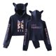 thumbnail image 1 of 『 BTS 』 S Sudaderas Con Capucha Para Mujer De Manga Larga Kpop Crop Tops Casual Streetwear/Bullet-Proof Cadet Corps Ropa De Multicolor Sudadera Corto Envío Impresiónpangjing, 1 of 4