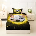 thumbnail image 4 of Erosebridal Boys Ball Sport Twin Sheet Sets For Soccer Boys,Yellow Black Bedding 3pcs, 4 of 6