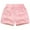 Pink, variant on Diufon Denim Shorts for Women Solid Color Ripped Shorts with Pockets Elastic Waist Shorts
