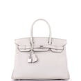 thumbnail image 1 of Pre-Owned Birkin Handbag Light Swift with Palladium Hardware 30 By Rebag, 1 of 7