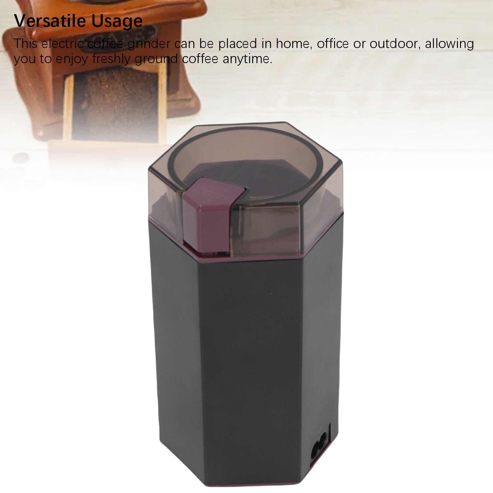 Suodoka 150W 30,000 RPM Electric Coffee Grinder – Transparent Lid, Stainless Steel Cup, Quick 10‑Second Grind, Includes Cleaning Brush