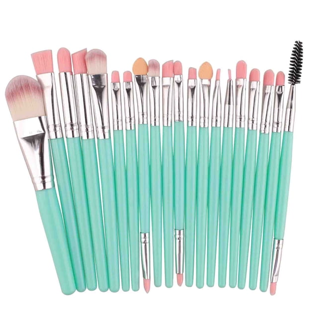 onlyliua Ofertas Del Día Veinte Pinceles de Maquillaje: Juego de Herramientas de Belleza con Borde, Pincel para Sombra de Ojos