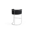 thumbnail image 3 of Chic Home Emery Bar Stool Velvet Upholstered Chrometone Base, Black, 3 of 5