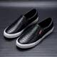 thumbnail image 3 of Zapatos de cuero de lujo de alta calidad para hombre, calzado informal blanco, mocasines cómodos sin cordones para hombre, zapatos para hombre, 3 of 5