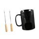 thumbnail image 5 of Cacerola para fondue , taza para fundir chocolate y queso con 2 tenedores, olla de cerámica para fondue, ideal para cenas de boda., 5 of 9