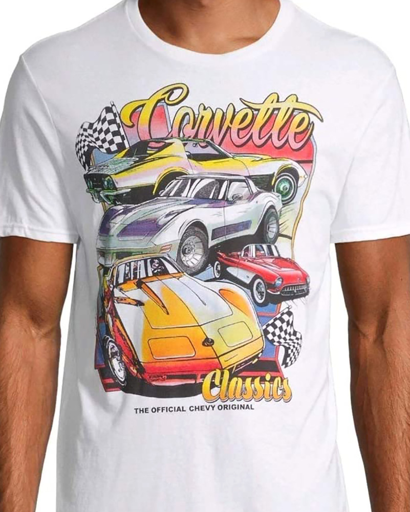 Corvette Men's Water Color Style Corvette Classics Graphic Print T-Shirt, L - image 2 of 2