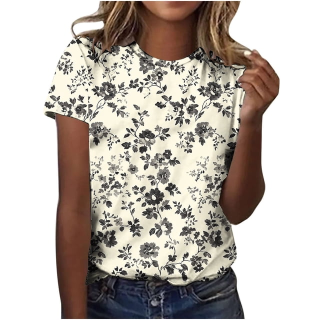 XMMSWDLA Women Summer Short Sleeve Cold Shoulder V Neck Zipper Tunic Tops Loose Blouse Multicolor Under Shirts for Women