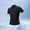 Black, variant on COSFO White Men Tshirts Short Sleeve Mesh Workout Shirts Summer Pullover Loose Fit Mock Neck Quarter Zip Tops