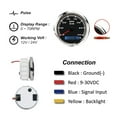 thumbnail image 3 of 85mm Digital 8000 RPM Tachometer Gauge 3000 4000 6000 7000 RPM Tachometer LCD Display Red Backlight With Hourmeter ,Wide Applicability, 3 of 7