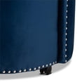 thumbnail image 4 of Bowery Hill 18" Modern Velvet Upholstered Rolling Accent Chair in Blue, 4 of 6