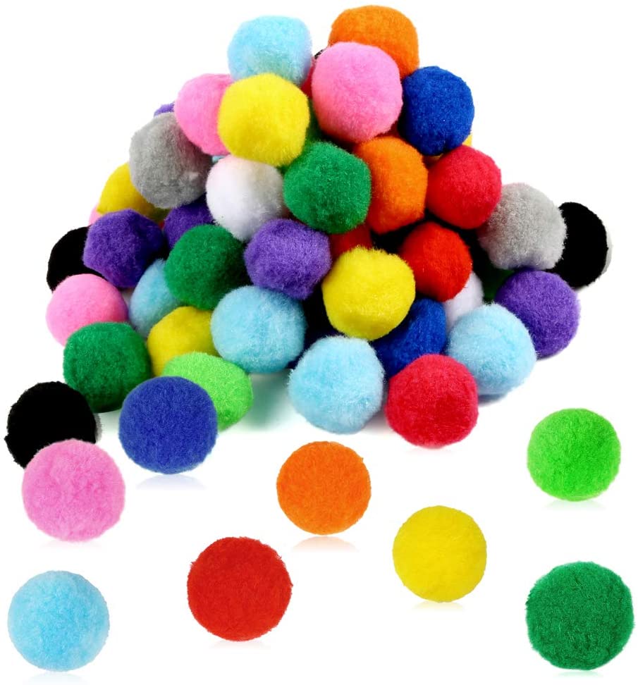 Pllieay 120Pcs 2 Inch Very Large Assorted Pom poms Arts and Crafts for DIY Creative Crafts Decorations, 13 Colors