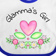 thumbnail image 4 of Inktastic Glamma's Girl- Heart Flowers Girls Baby Bib, 4 of 4