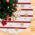 thumbnail image 3 of FMSHPON Christmas Gold Snowflake Xmas Christmas Tree Skirt Stand Mat for Holiday Party Decoration Indoor Outdoor 36 inches, 3 of 6